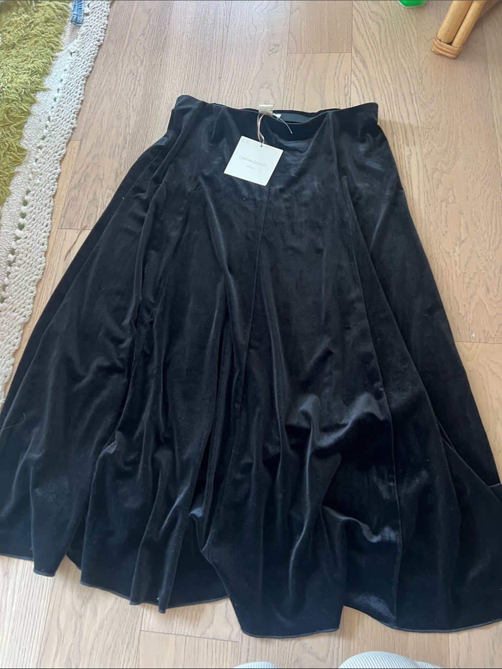Cynthia rowley velvet skirt